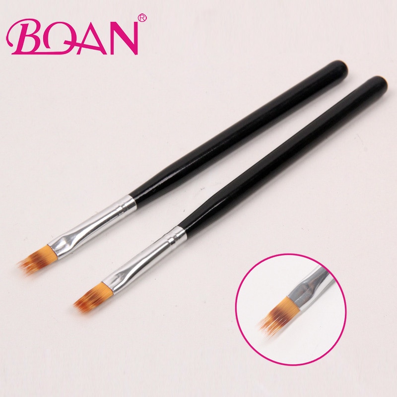 BQAN New Wood Handle Nylon UV Gel Nail Brush Ombre Brush for Nail Painting 50pcs/lot